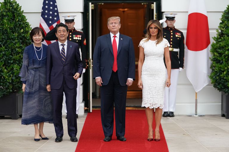 President Trump And First Lady Melania Host ‘First Couples Dinner’ With Japanese PM At White House