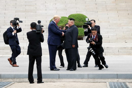 President Trump Meets Kim And Crosses Into North Korea