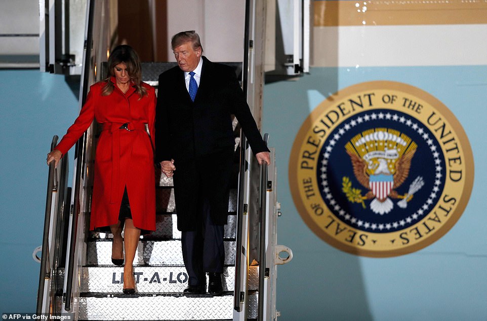 Trump, FLOTUS Arrive In  London For 2-Day NATO Summit